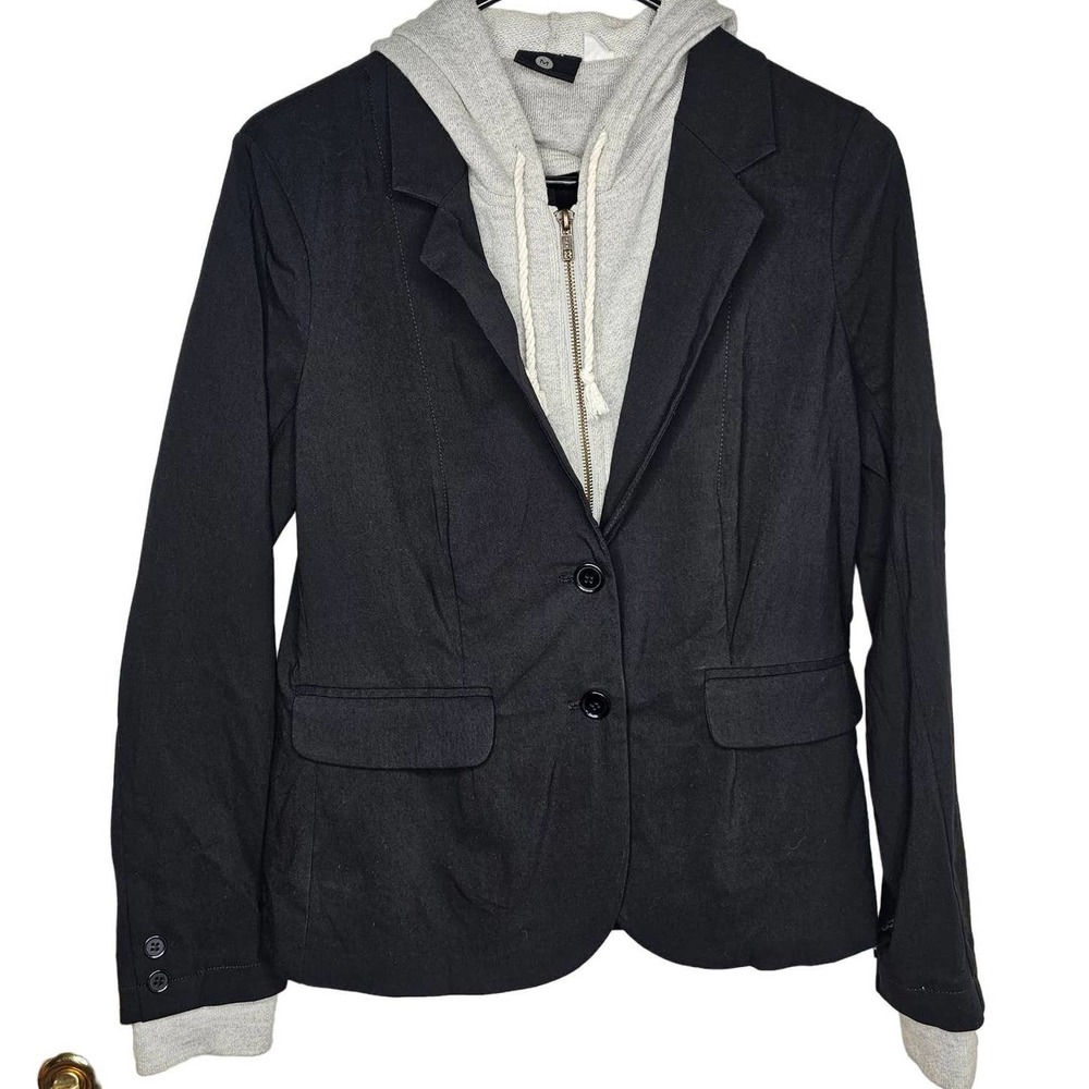 BDG Faux Blazer Hoodie Jacket Medium Women's Black